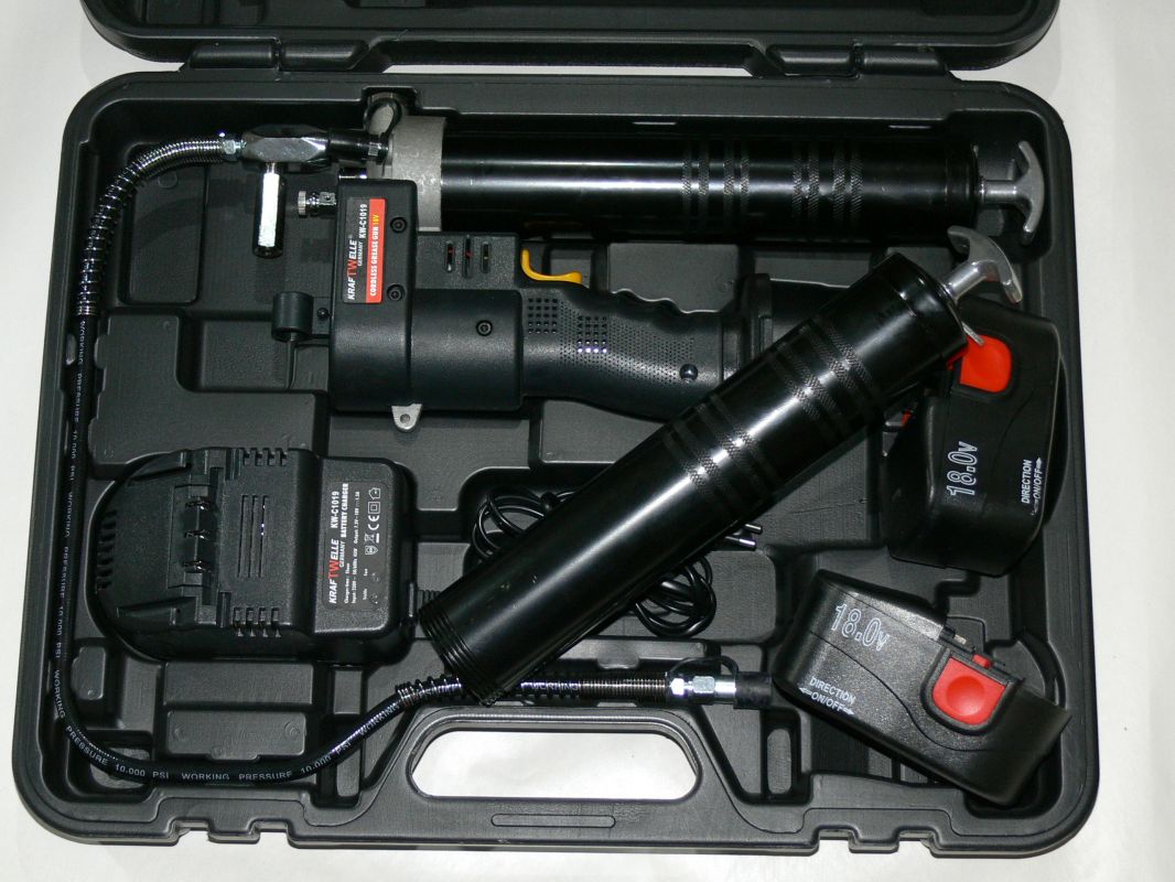 Elektická bateriová maznice,mazací pistole mazací lis kw c1019 kw 119c 2x kartuše kraftwelle