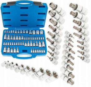 Ořechy, nástavce TORX E-TORX TORX PLUS 1/4 3/8 1/2