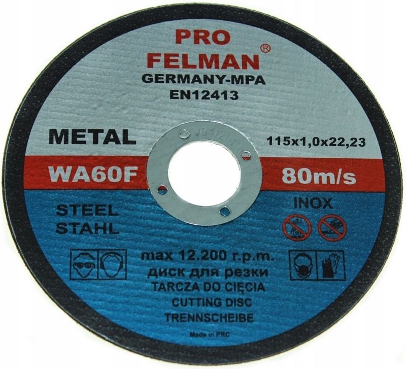 Řezací kotouč na železo průměr 115x1mm sm11510 FALCON