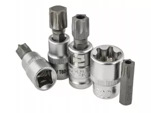 Sada TORX nástrčné a zástrčné hlavice a bity 3/8"