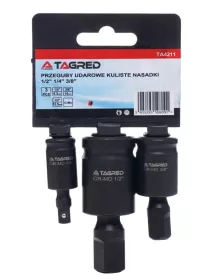 KARDANOVÝ RÁRAZOVÝ PŘECHOD sada 1/2 " 3/8" 1/4" TA4211, A-274100P  1/2 " 3/8 1/4 v08035 