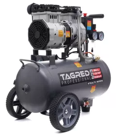 Bezolejový kompresor Tagred TA3383, 24l, 230V, 2 písty, 1100W