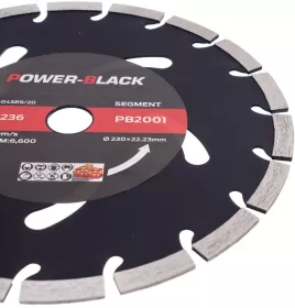 Diamantový kotouč SEGMENT pro řezání betonu, kostky 230 x 22,2 mm, zrnitost 10 mm PB2001
