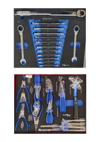 Dílenský vozík KraftWelle germany včetně nářadí vybavených 7 polic