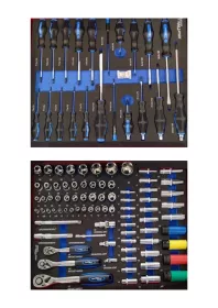 Dílenský vozík KraftWelle germany včetně nářadí vybavených 7 polic