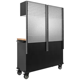 Dílenský vozík Tagred velký, prázdný,7 zásuvek, dřevěná odkládací plochaplocha TA189