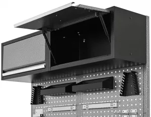 Dílenský vozík Tagred velký, prázdný,7 zásuvek, dřevěná odkládací plochaplocha TA189