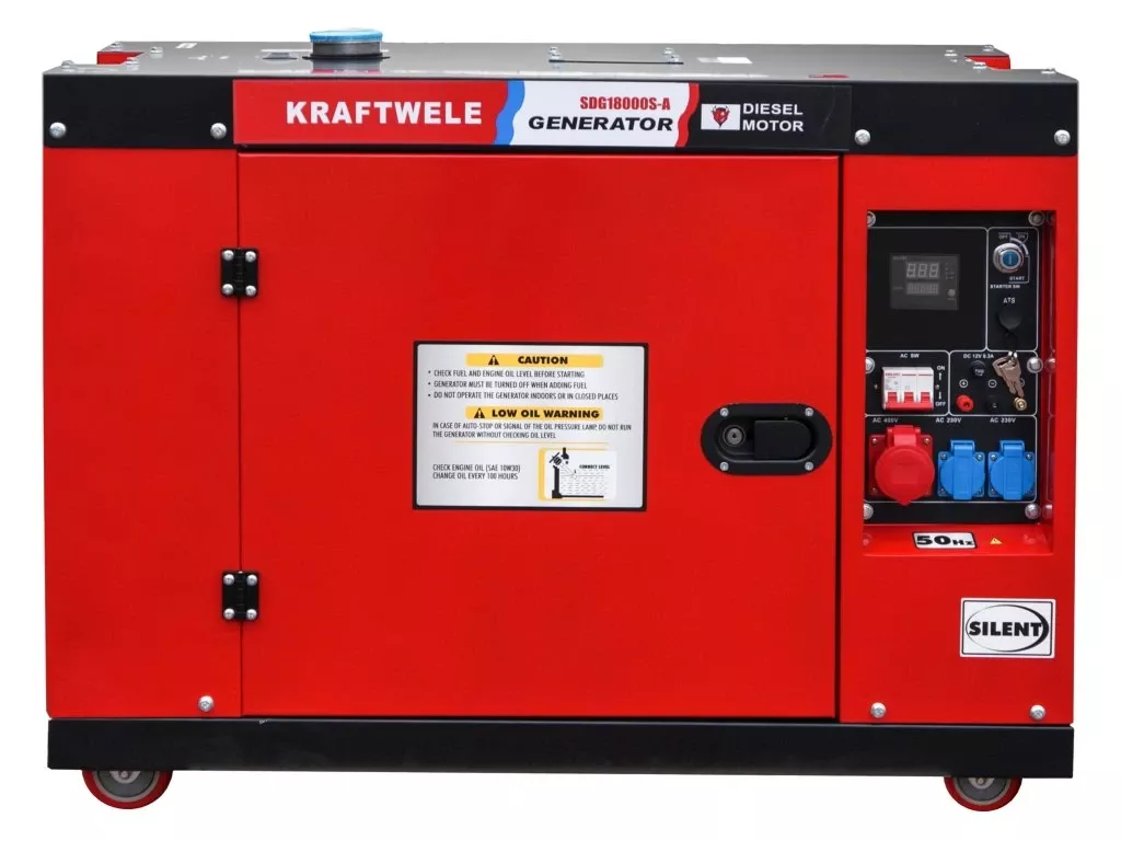 Generátor, elektrocentrála 18kVA se startérem, AVR, 230V/380V, KRAFTWELE SDG18000-A SILENT