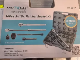 Gola sada 3/4" teleskopická ráčna,úderové hlavice 16 dílů