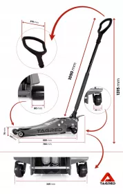 Hydraulický zvedák nízkoprofilový 3T Tagred