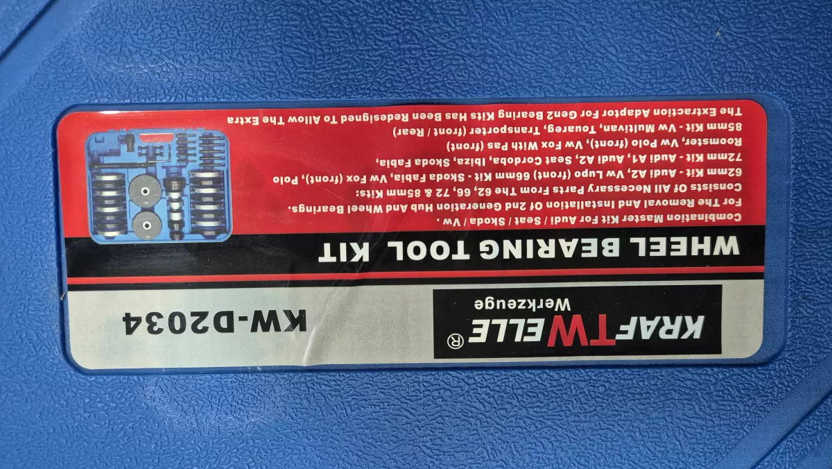 Přípravek pro stažení nábojů kol VW 72mm 85mm kw d2034