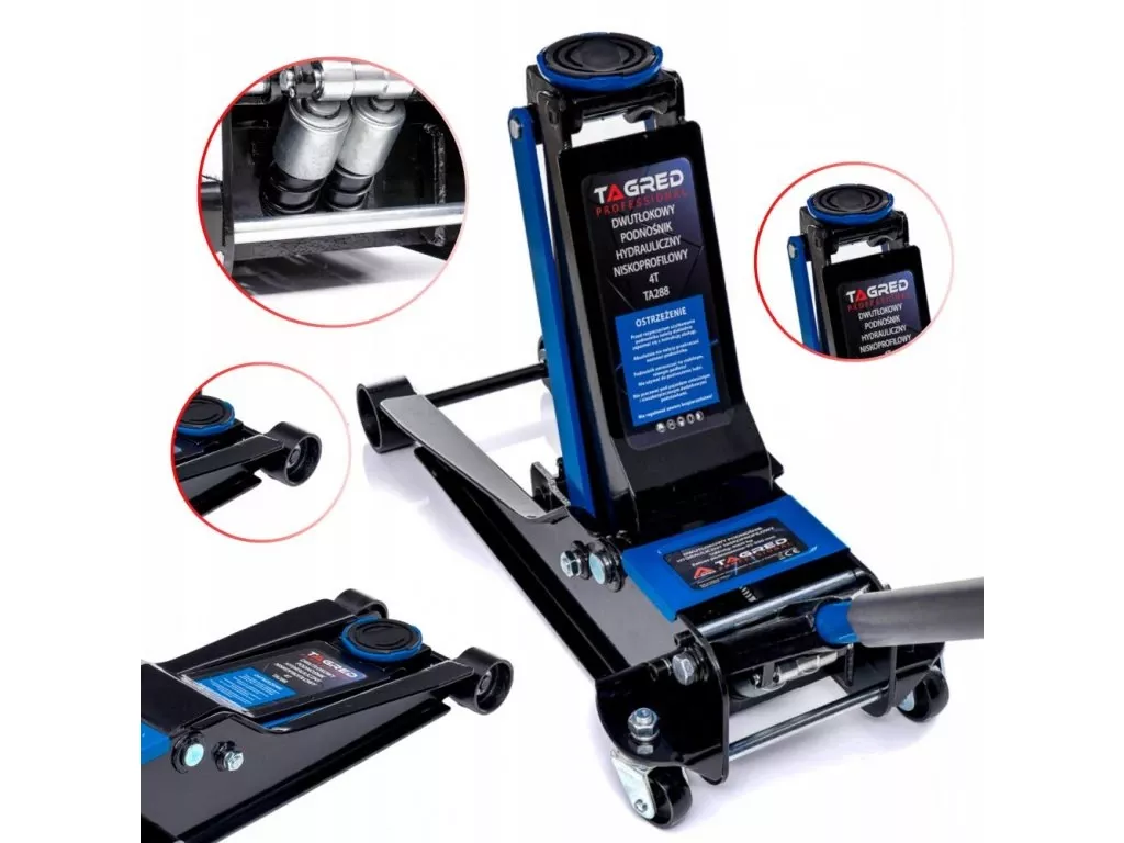 Hydraulický nízkoprofilový zvedák (hever) 4t s pojezdem, Tagred TA288