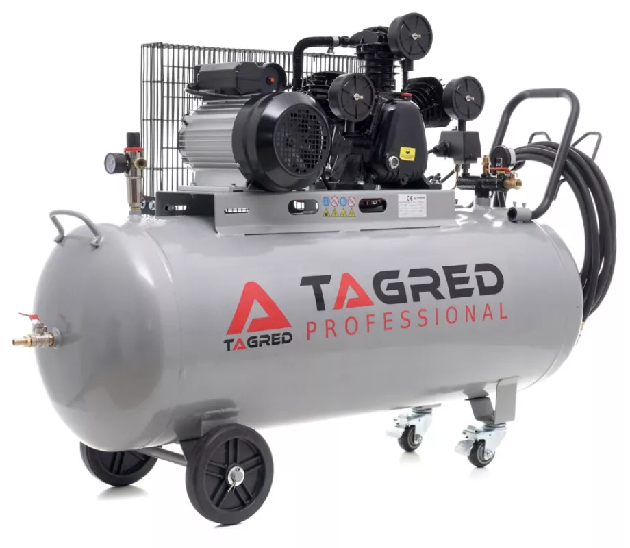 Olejový kompresor, 200l, třípístový, 4,1kW + separátor, Tagred TA326B