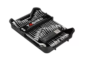 Otevřené klíče 6-19 mm palce metrické dlouhé krátké CrV, 32dílná sada TA1262