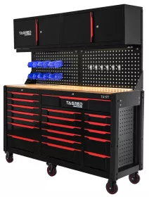 TAGRED TA197, 2v1 Dílenský vozík a sestava – regál a skříňka do dílny a garáže