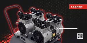Bezolejový dvoupístový kompresor, 6l kompresor TAGRED TA302 550W R2 Bezolejový dvoupístový kompresor, 6l kompresor TAGRED TA302 550W R2