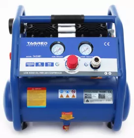 Bezolejový dvoupístový kompresor 6l ,TAGRED TA3381 1500W R2 10BAR Bezolejový dvoupístový kompresor 6l ,TAGRED TA3381 1500W R2 10BAR