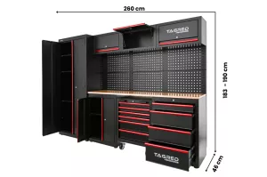 DÍLENSKÁ NÁBYTKOVÁ SESTAVA Tagred TA193A 260cm s LED osvětlením