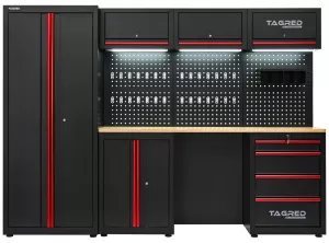 DÍLENSKÁ NÁBYTKOVÁ SESTAVA Tagred TA193B 260cm s LED osvětlením DÍLENSKÁ NÁBYTKOVÁ SESTAVA Tagred TA193B 260cm s LED osvětlením
