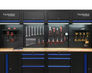 Dílenská nábytková sestava Tagred TA194CX2 400cm s LED osvětlením Dílenská nábytková sestava Tagred TA194CX2 400cm s LED osvětlením