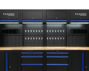 Dílenská nábytková sestava Tagred TA194CX2 400cm s LED osvětlením Dílenská nábytková sestava Tagred TA194CX2 400cm s LED osvětlením