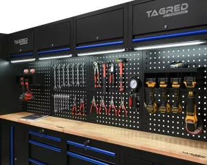 Dílenská nábytková sestava Tagred TA194CX2 400cm s LED osvětlením Dílenská nábytková sestava Tagred TA194CX2 400cm s LED osvětlením