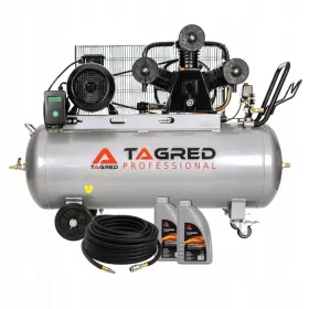 Olejový kompresor 200L HEAVY DUTY | 3 písty, 400V, 10 bar, 1500 l/min Tagred TA329